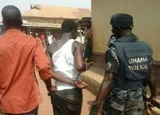 Ghana Police Making Arrest of people who failed to wear face mask