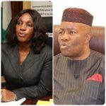 Joy Nunieh and Senator Godswill Akpabio