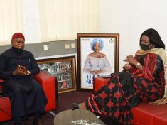 The Nigerians in Diaspora Commission (NIDCOM) Chairman/CEO Hon Abike Dabiri-Erewa and Dr. Christian Madubuko and the Anambra State Commissioner for Diaspora Affairs, Culture and tourism Dr. Christian Madubuko