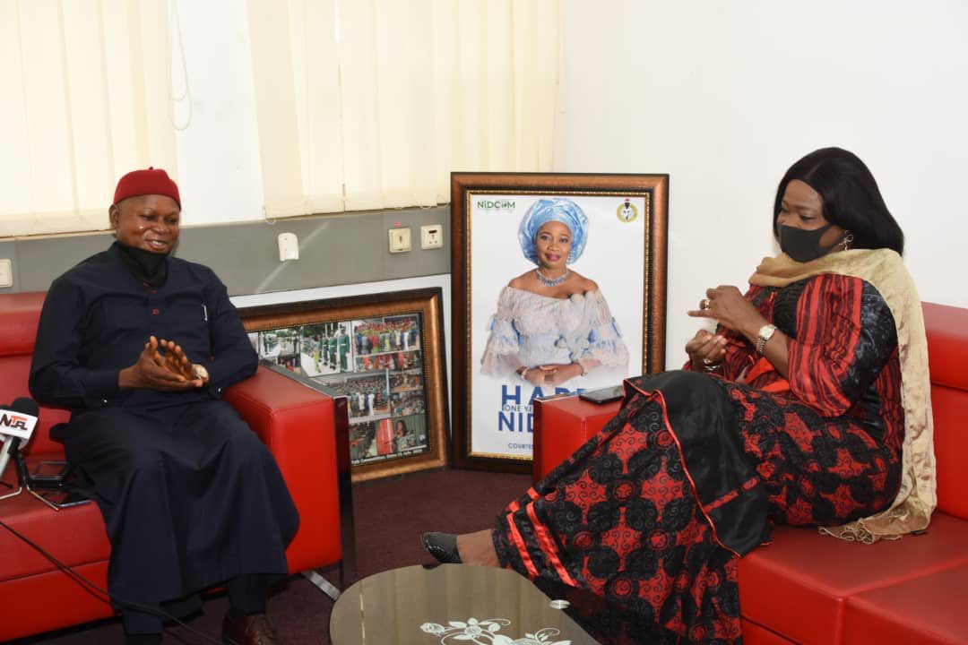The Nigerians in Diaspora Commission (NIDCOM) Chairman/CEO Hon Abike Dabiri-Erewa and Dr. Christian Madubuko and the Anambra State Commissioner for Diaspora Affairs, Culture and tourism Dr. Christian Madubuko
