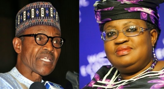 President Muhammadu Buhari and Ex Finance Minister Dr. Ngozi Okonjo Iweala
