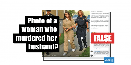 This woman did not murder her husband — the photo has been taken out of context