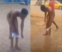 Yahoo Boy Runs Mad, Goes Naked After Failing To Fulfil Satanic Money Rituals (Video and Photos)