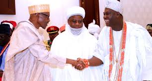 Yorùbá Nation rejects holding of general election before restructuring of Nigeria   President Buhari and Ooni of Ife