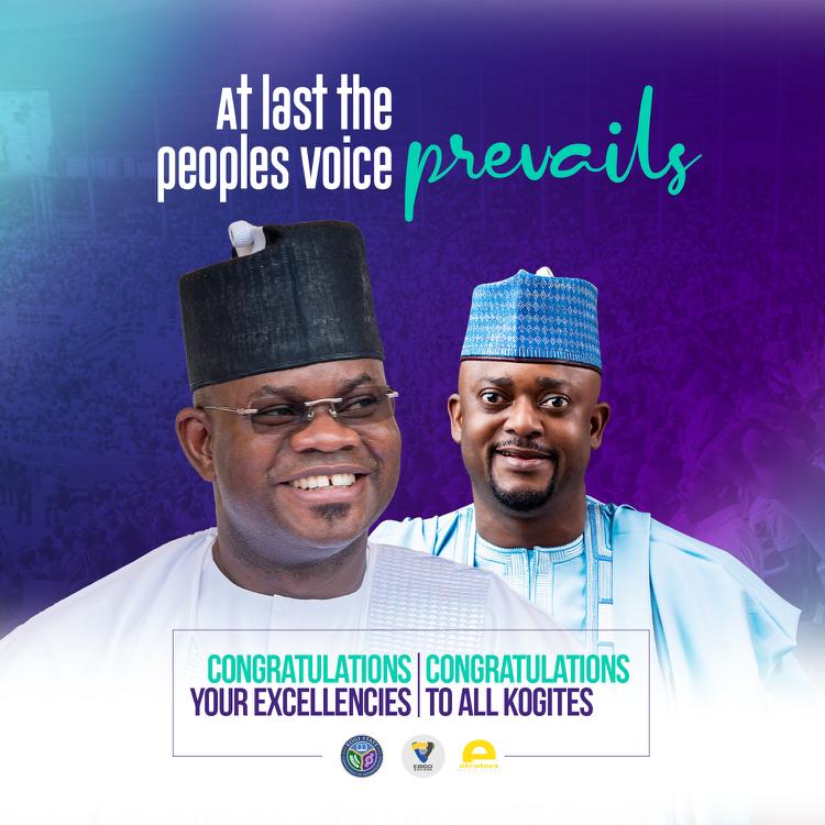 COMRADE LUKMAN O. AHMED HEARTILY CONGRATULATE HIS EXCELLENCY ALH. YAHAYA ADOZA BELLO,THE EXECUTIVE GOVERNOR OF KOGI STATE ON HIS VICTORY @ THE SUPREME  COURT