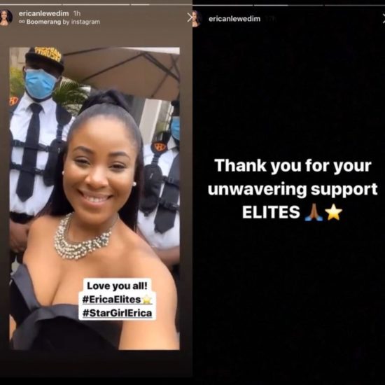 199 BBNaija Erica Makes Her First Public Appearance After Disqualification Photos