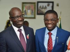 AKWA IBOM STATE GOVERNOR, UDOM EMMANUEL CONGRATULATES GOV. OBASEKI