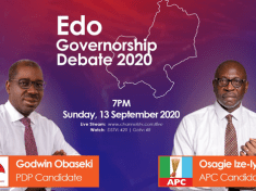 Obaseki (PDP) Ize-Iyamu (APC) Debate Rages On Right Now