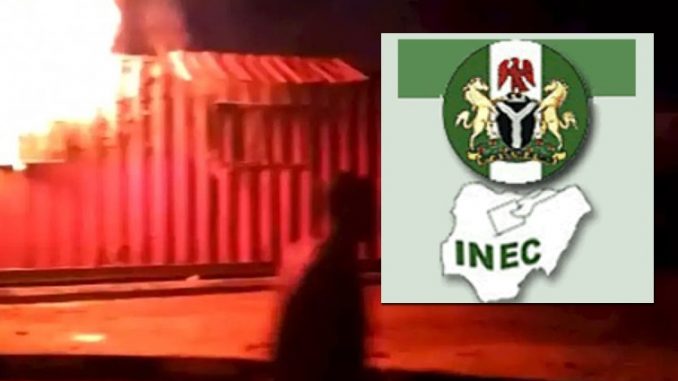 Ondo state INEC on fire
