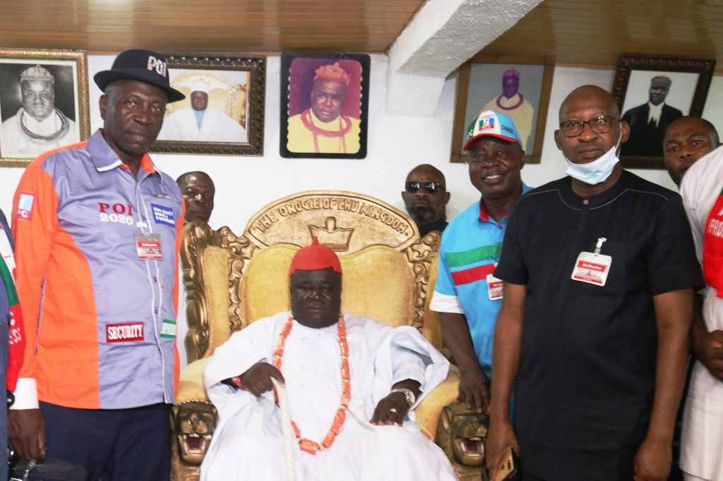 Pastor Osagie Ize Iyamu pays a campaign royal visit