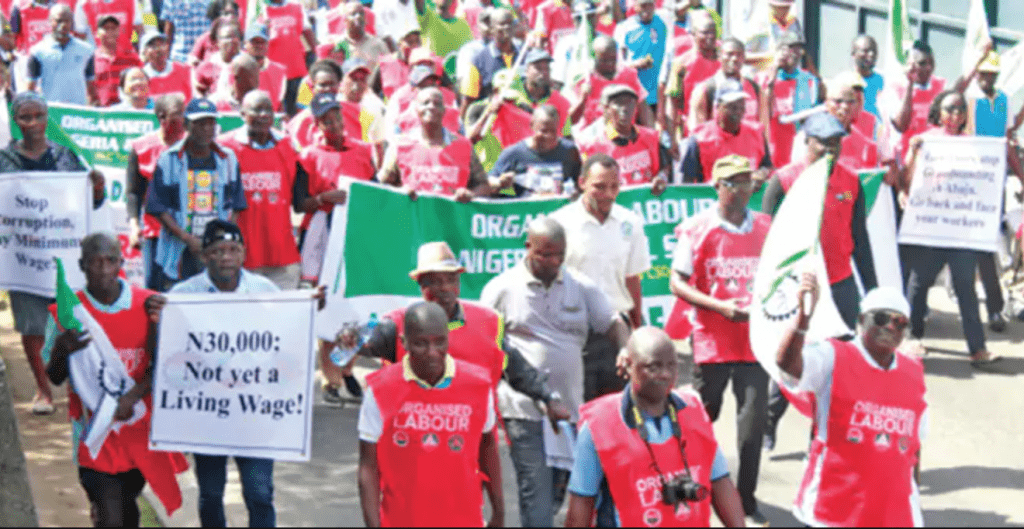 NLC Nigeria Labour Congress Protest on Minimum Wage