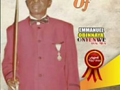 9News Nigeria Imo state correspondent, Princely Onyenwe loses his father, Sir Emmanuel Obinnaya Onyenwe