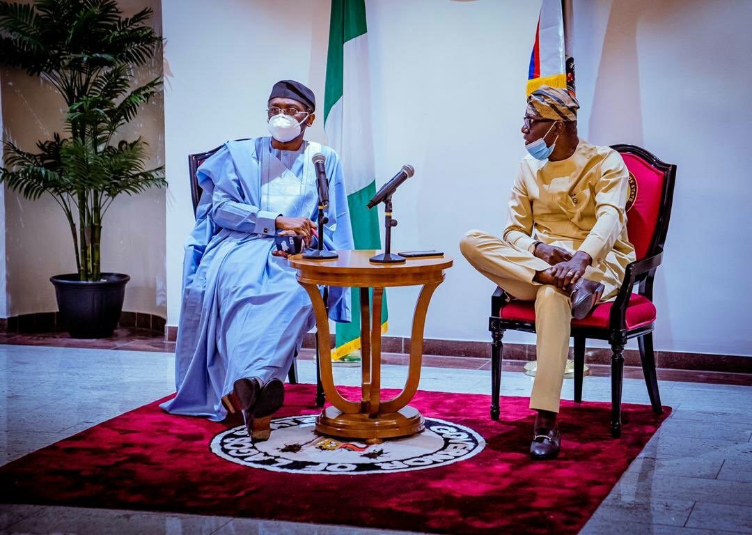 House of Reps Speaker Femi Gbajabiamila and Lagos State Governor Babajide Sanwo Olu
