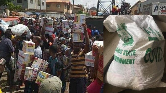 Hungry Nigerians Loot Palliatives in Government Warehouses