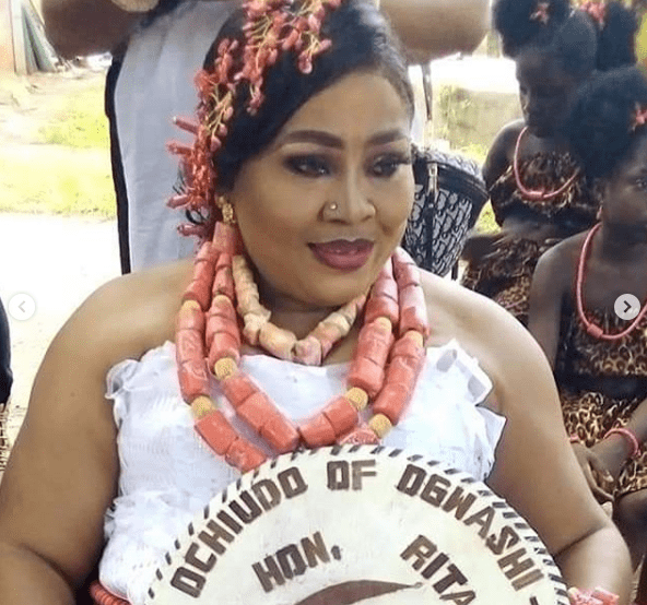 Nollywood Celebrity, Regina Daniels’ Mother, Rita Receives Rare Chieftaincy Title In Delta State