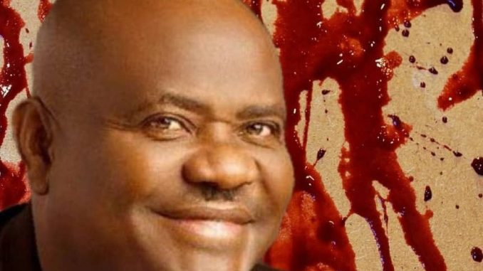 Governor Wike blood background