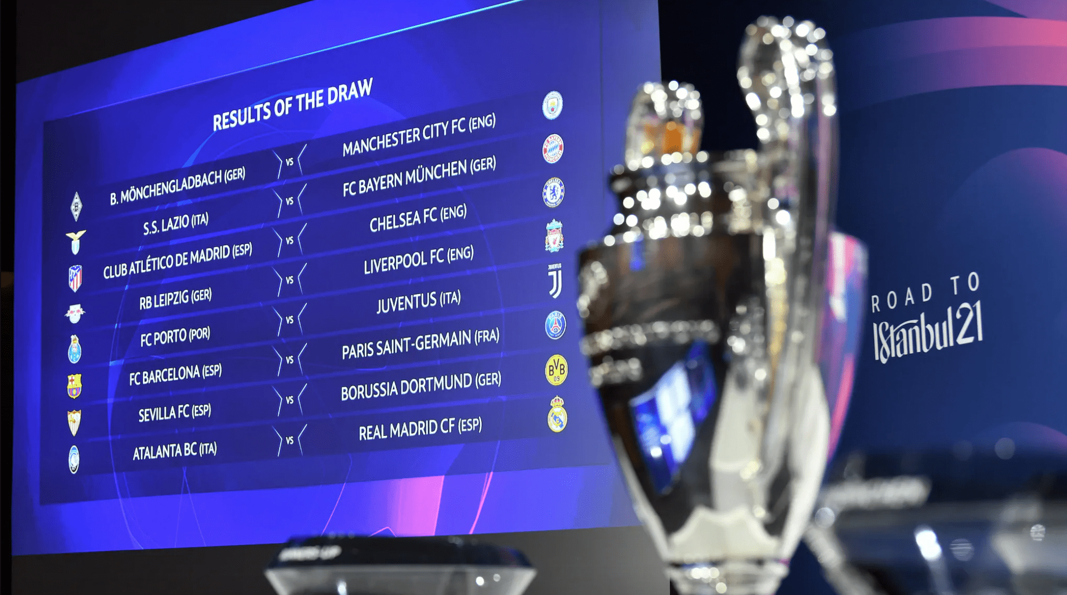 Champions League round of 16 draw