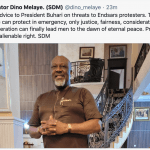 Nigerias Erstwhile Celebrity Lawmaker Senator Dino Melaye SDM advises Buhari as fresh EndSars protest looms
