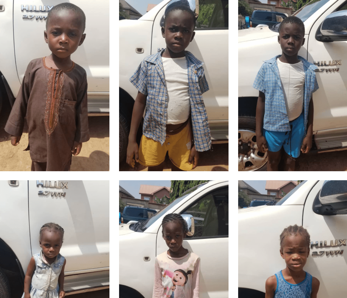 CHILD TRAFFICKING KINGPIN NABBED AS GOMBE POLICE COMMAND RETURNS UNCLAIMED CHILDREN TO ANAMBRA - images (9News Nigeria)