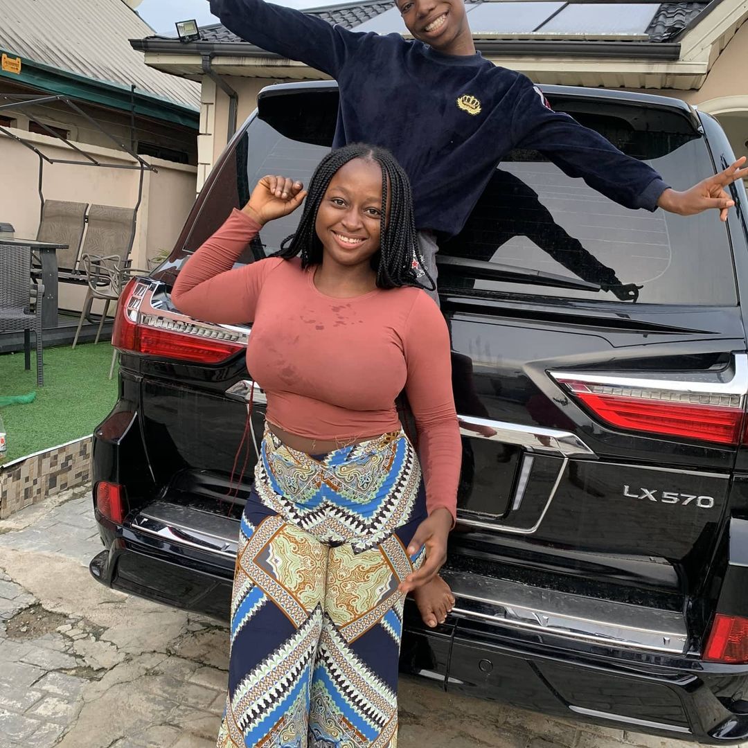 10 year old kid comedian Emanuella shows off brand new Lexus LX570 on social media