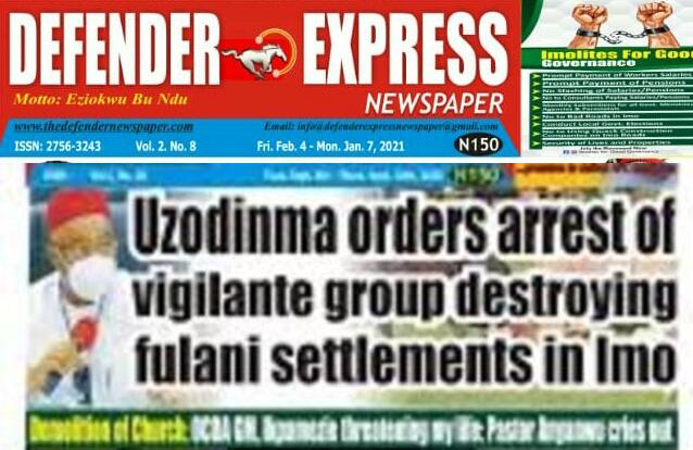 Defender Newspaper Imo state