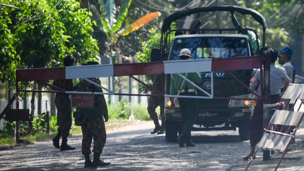 Myanmar Military barricades areas where Aung San Suu Kyi was detained