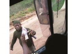 Security officers collecting bribe on highways