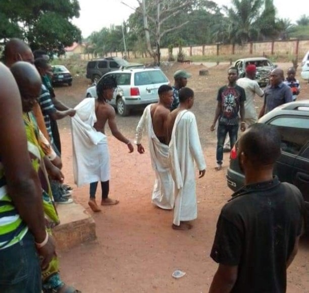 See How These Three Boys Were Caught As They Were Trying To Use A Girl For A Ritual In Edo State