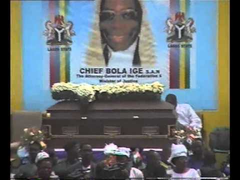 Bola Ige's funeral - He was assassinated onDecember 23 2001