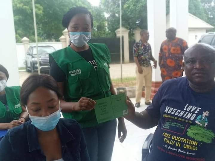 COVID-19 VACCINATION IS REAL AS THE STATE MAJORITY LEADER KANAYO ONYEMAECHI GOT HIS DOSE - IMAGES - 9NEWS NIGERIA