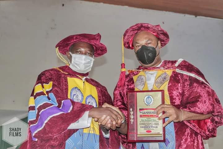 ENTRACO GM MCDONALD EBERE BAGS A PRESTIGIOUS AWARD FROM SEAT OF WISDOM SEMINARY OWERRI - 9NEWS NIGERIA