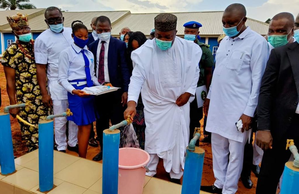 Enugu state Governor Ugwuanyi commissions water projects in Enugu
