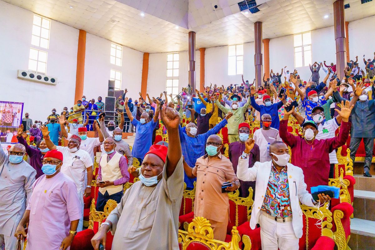 Governor Hope Uzodinma at the Mbari Declaration