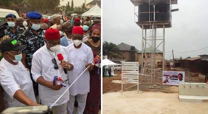 Governor Uzodinma commissioning Borehole