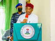 Imo State Governor Hope Uzodinma at the flag off ceremony