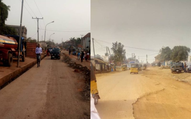 Man decries the infrastructural dilapidation and levy extortions going on in Enugu East, sends SOS to the governor - Images by 9News Nigeria
