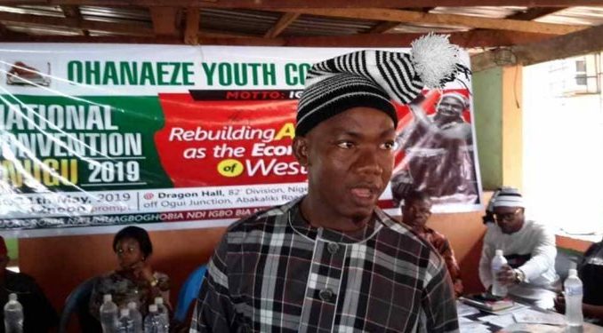 Ohanaeze Youth President, Comrade Igboayaka O. Igboayaka