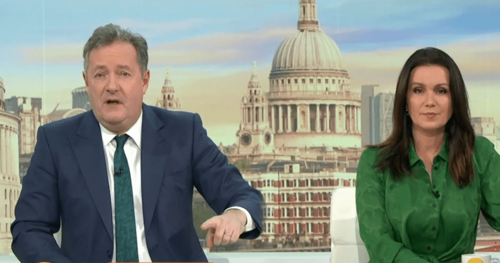 Piers Morgan and Sussana on the British Morning Show TV program