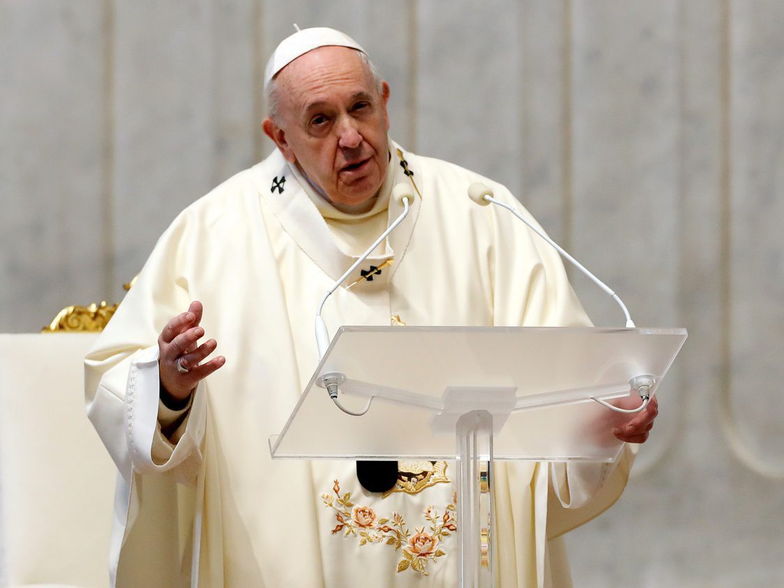 FILE PHOTO Pope Francis conducts a Mass on the feast day of Our Lady of Guadalupe in Vatican City