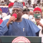 The Senate President Ahmad Lawan speaking in Imo state at the event to mark the one year in office of Governor Hope Uzodinma