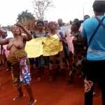 Umueri Women Protest Half Naked Against Willie Obianos Land Grabbing Policy For Anambra Airport
