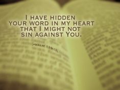 Psalm 119:11 - Thy Word I Have Treasured in My Heart