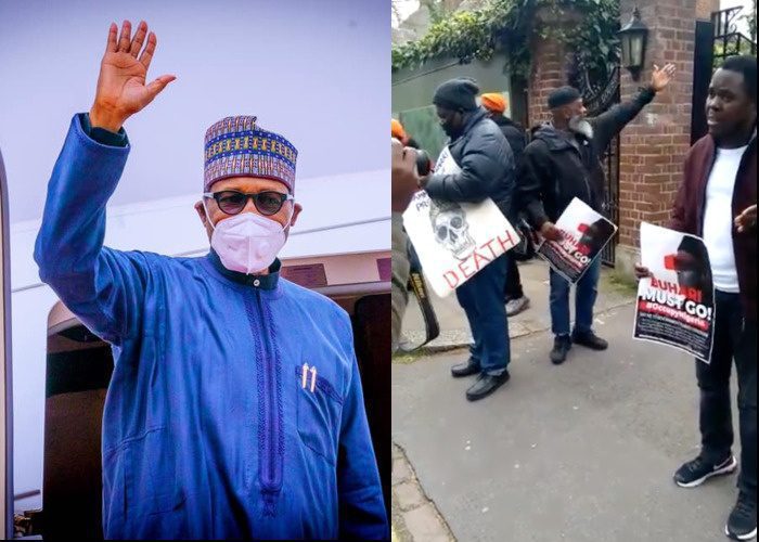 As BuhariMustGo Protest Heightens Buhari Leaves London On His Way To Saudi Arabia