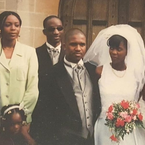 Babasola Kuti Jr and Fafowora first wedding picture April 8, 1996