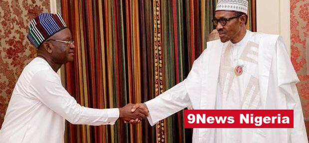 Benue State Governor, Samuel Ioraer Ortom and the Nigerian President, Muhammadu Buhari - 9News Nigeria