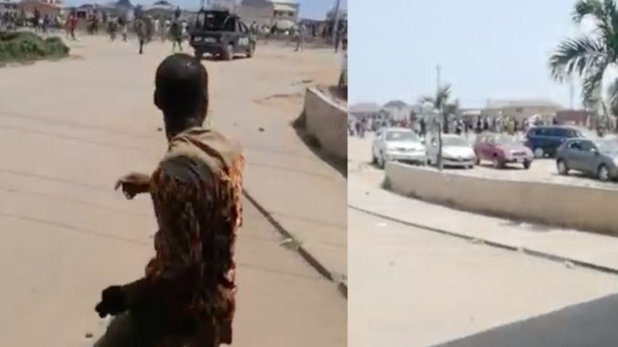 Hausa/Fulani okada riders unleash Terror At Ojo Iyana/Iba Lagos State destroying cars and properties (Video)