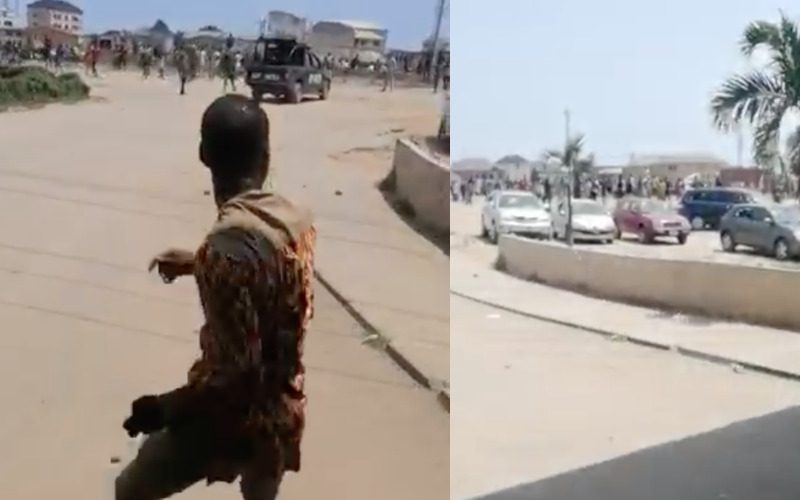 HausaFulani okada riders unleash Terror At Ojo IyanaIba Lagos State destroying cars and properties Video