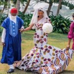 Nigerian fashion designer satisfies her desire, wears an Ankara gown on her wedding day - 9News Nigeria