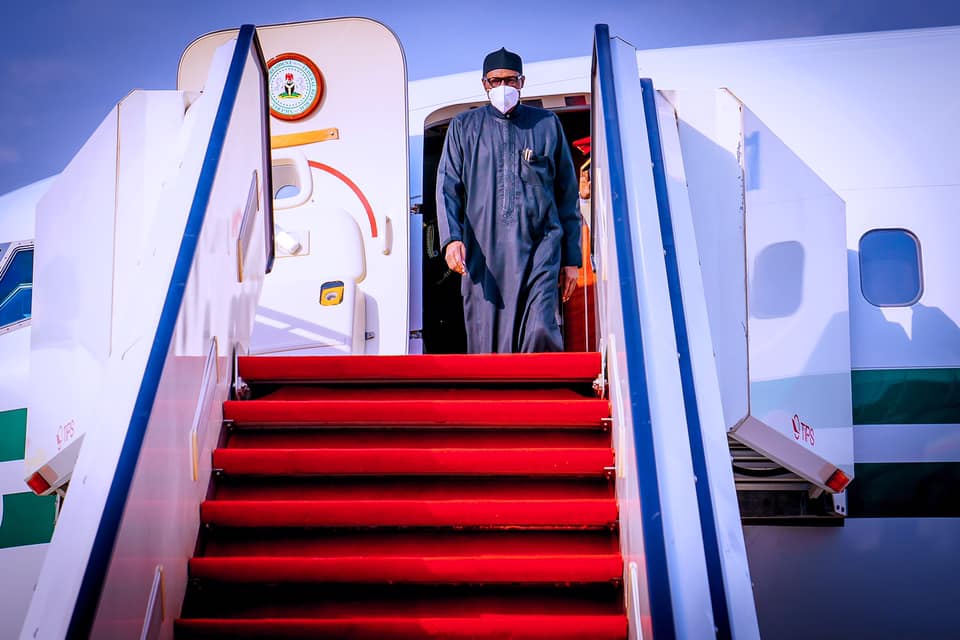 President Buhari returns to Abuja after Private trip to London on 15th April 2021 - 9News Nigeria, Abuja