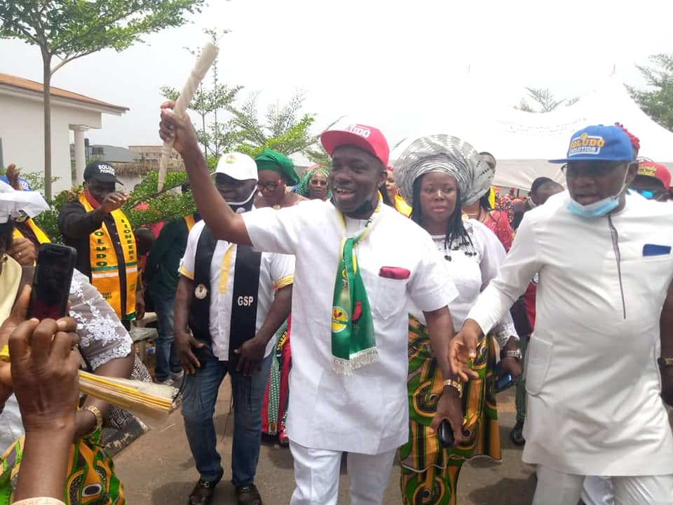 Prof Charles Chukwuma Soludo in a political campaign in Anambra state